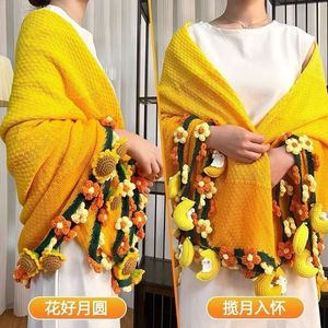 ผ้าห่มลายดอกทานตะวันไล่เฉดสีเดซี่ น้ำหนักปานกลาง ผลิตจากโพลีเอสเตอร์ ระบายอากาศได้ดี ของขวัญสำหรับเพื่อน - Product Image 3