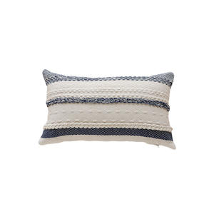 Juego de Fundas de Cojín Modernas Minimalistas con Rayas Trenzadas, 30x50cm, Poliéster y Algodón, Funda de Almohada Cuadrada Decorativa para Sala de Estar - Product Image 4