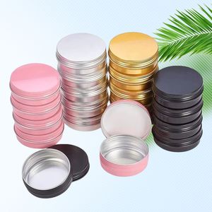 Bougie <span class=keywords><strong>rose</strong></span> noire blanche ronde en aluminium pot en métal 5g 15g 20g 30g 50g 100g baume de <span class=keywords><strong>tatouage</strong></span> boîtes en aluminium cosmétiques avec couvercle à vis - Product Image 1