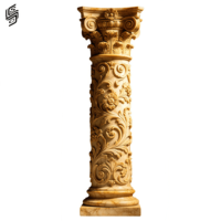 Colonne romaine en marbre blanc naturel européen de haute qualité, sculpture personnalisée, pilier en pierre pour la décoration de villas et d'hôtels