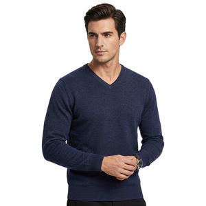 Pull en maille de luxe anti-rides et anti-rétrécissement pour homme, coupe ajustée, design confortable, tendance automne-hiver 2026, OEM bienvenu - Product Image 3