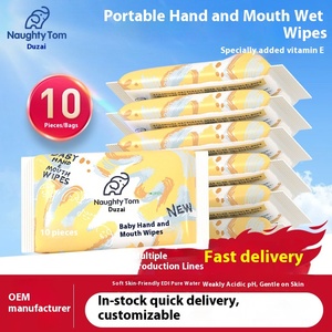 Lingettes humides portables directes d'usine pour <span class=keywords><strong>nouveau</strong></span>-nés petit sac <span class=keywords><strong>de</strong></span> cabine écologique lingettes nettoyantes pour les mains et la bouche - Product Image 5