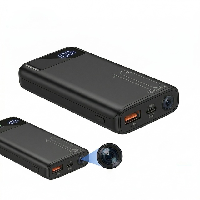 WiFi Security Camera 1080P Power Bank Mini Portable Cam Night Vision Remote App