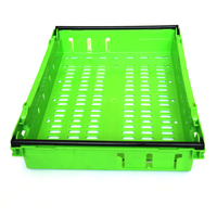 Caisse de transport en plastique pour bananes, légumes et fruits, 600*400*100mm, empilable