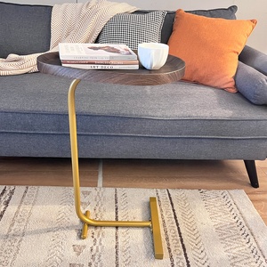 <span class=keywords><strong>VASAGLE</strong></span>-Table d'Appoint de Canapé Moderne Type C avec Cadre en Métal Doré, Mobilier de Salon KD, Facile à Assembler, Table Basse Antique - Product Image 2