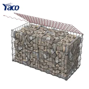 镀锌焊接1x1x1加蓬篮子价格石笼箱石笼网栅栏墙