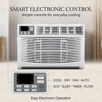 Climatiseur de fenêtre 6000 8000 10000 12000 BTU, haute performance CEER 11, R32, silencieux, faible niveau sonore, compact, pour chambre à coucher, petite pièce, Amérique du Nord