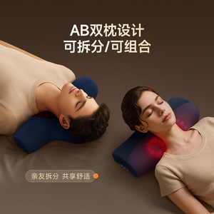 AUX Cervical Massage Pillow Blue <b>Usb</b> Powered Neck Shoulder Relief <b>Heating</b> Massage Cushion - Product Image 3