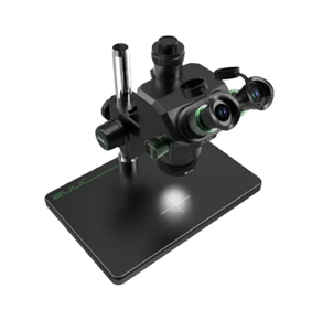 Microscopio Estéreo Trinocular con Zoom 7X-60X, Zoom Sincrónico, Luz Anular LED Verde de 72 LED, WF10X, PCB BGA, Reparación de Teléfonos, MC7060 - Product Image 1