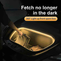 Éclairage de coffre universel, lumière ambiante modifiée, bande lumineuse LED décorative blanche/bleu glace/vert/jaune/rouge avec capteur pour coffre