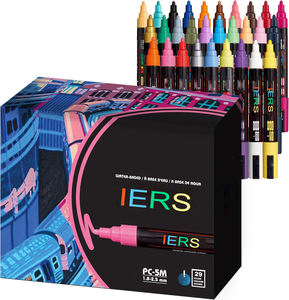Marqueur Uni-Paint Mitsubishi Pencil Uni pour Affiches, Stylos de Marquage Couleur Fine Pointe 75 Couleurs Permanentes (PC-3M) - Product Image 2