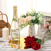Plateau à miroirs ronds Décorations de fête de Noël de mariage Assiettes épaisses en acrylique pour fête prénatale Centres de table