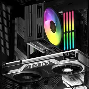 Zeromaster 4PIN ระบายความร้อนด้วยน้ำ PWM 12V ท่อความร้อน RGB 4ท่อความร้อนหม้อน้ำทองแดงระบายความร้อนสำหรับเกมพีซีและ3P สำนักงานเครื่องเล่นคอมพิวเตอร์ซีพียู C - Product Image 5