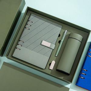2025 Customized Business PU Leather A5 English <strong>Notepad</strong> Diary Notebook Official Gift Set Leather Notebook With Box <strong>and</strong> <strong>Pen</strong> - Product Image 3
