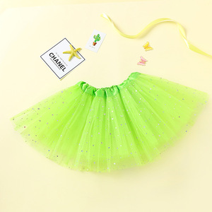 Costume d'Halloween pour enfants très vendu, robe en tulle à trois couches pour fête de carnaval, jupe tutu scintillante à étoiles pour filles - Product Image 4
