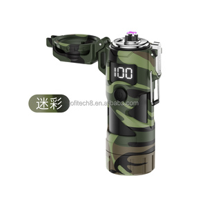 Encendedor de Cigarrillos Recargable USB con Diseño de Dibujos Animados, Resistente al Viento y al Agua, de Aleación de Zinc, con Linterna para Uso en Viajes y Campamentos al Aire Libre - Product Image 4