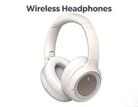 Headphone ANC Berkualitas Tinggi Over Ear dengan Peredam Kebisingan Aktif dan Bantalan Telinga yang Lembut