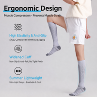 Chaussettes de sport professionnelles respirantes à compression, chaussettes élastiques de soutien du mollet, chaussettes de compression pour la course à pied et la remise en forme