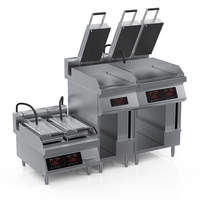 CE Commerciële Elektrische Dubbelzijdige Burgergrill, Heavy Duty Clamshell Grillplaat, Snelle Verwarming, RVS Platte Grillplaat