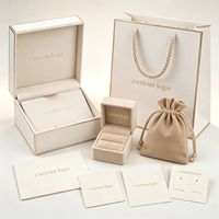 Boîte à bijoux magnétique écologique haut de gamme personnalisée, coffret cadeau de bijoux avec sac en papier, porte-cartes, boîte d'emballage certifiée FSC