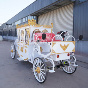 Carruaje Eléctrico de Alta Calidad ZOWN, Nuevo Diseño, Estilo Princesa Cenicienta, 4 Ruedas, para 4-6 Personas, Ideal para Bodas, Eventos y Turismo - Product Image 3