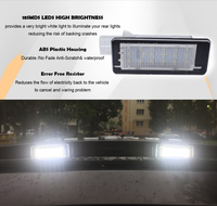 Feux de plaque d'immatriculation LED sans erreur pour Renault Captur Espace Fluence Scenic Laguna Modus FL numéro feu de plaque d'immatriculation