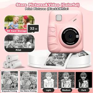 Cámara de Video Digital de Impresión Instantánea para Niños, Regalos de Cumpleaños para Niños Pequeños, Sin Tinta y de Material Plástico, Sensor de Imagen CMOS - Product Image 4