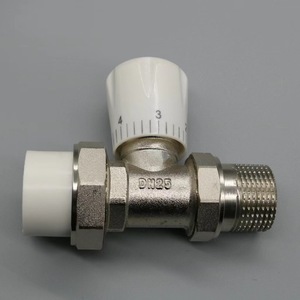 Brass <b>Thermostatic</b> Valve 1/2 In Manual <b>Control</b> For Radiator Heating System Angle Type Water Media - Product Image 2