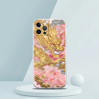 Pour iPhone 15 16 14 13 12 Mini 11 17 Pro Max XS XR SE 7 8 Plus TPU Silicone Couverture Transparente Couleur Illusoire Dragon Chinois Téléphone étui