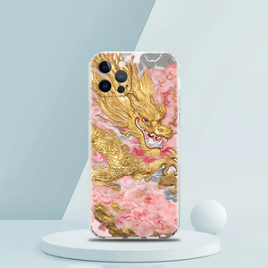 Per iPhone 15 16 14 13 <span class=keywords><strong>12</strong></span> <span class=keywords><strong>Mini</strong></span> 11 17 Pro Max XR SE 7 8 Plus <span class=keywords><strong>Cover</strong></span> in Silicone trasparente colore illusorio cinese drago custodia per telefono - Product Image 2