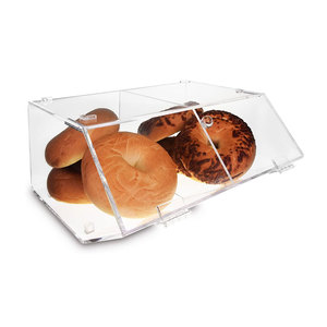 Home Organizer Storage Holder Stand Acrylic Stackable Bakery Display Case for Bagels, Bread and Muffins
