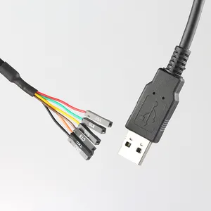 Kualitas Tinggi Usb Ke Uart Ttl FTDI Ttl RS232 Fungsi Kabel USB Ke Dupont 5pin 6pin Kabel 5V 3V FTDI Usb Ke 2.54Mm Kabel Dupont