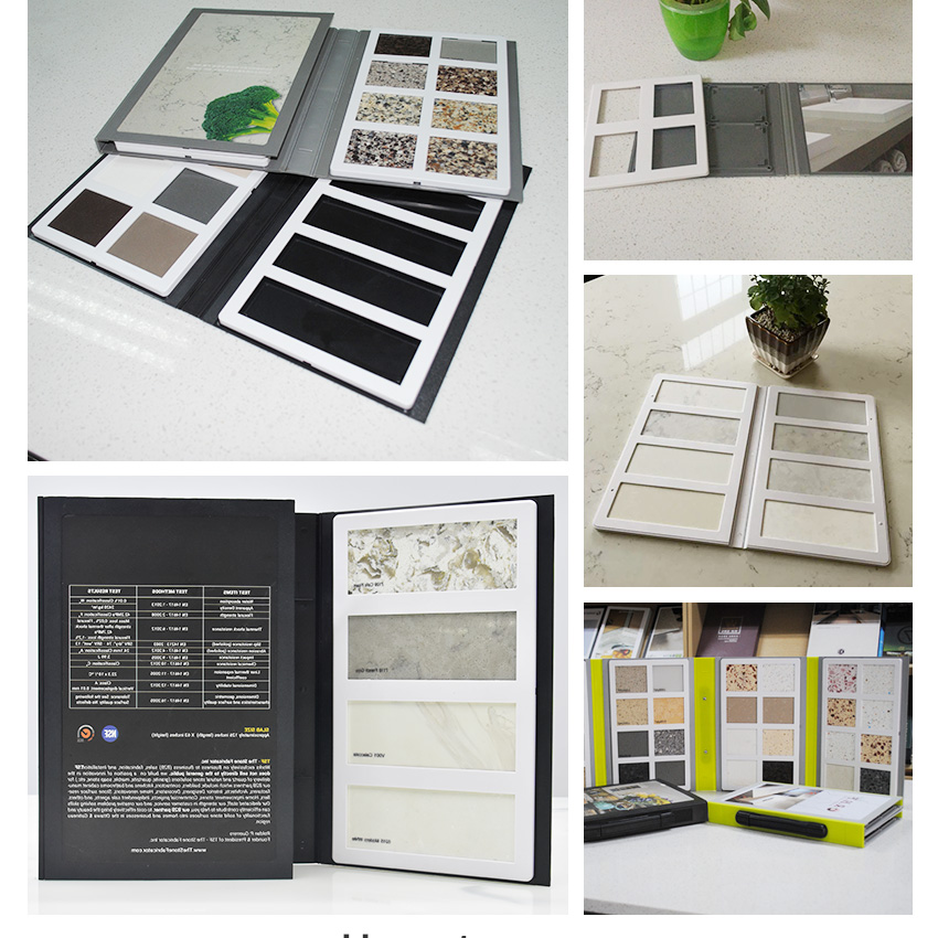 New Design Factory Plastic Stone Sample Catalog Display Board Ceramic Marble Granite Quartz Panel Folder Tile Sample Book Binder