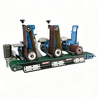 Dreikopf-Breitband-Schleifmaschine für Edelstahl, Aluminium und Metallplatten-Oberflächenbearbeitung