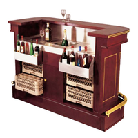 Meuble Commercial Table de Bar comptoir de Bar en bois/en bois pour Restaurant panneau traditionnel en bois moderne 1850x650x1220 Cm