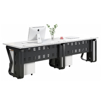 Postes de travail en îlot pour bureau, bureaux informatiques modernes de luxe, cloisons de séparation pour employés, tables de direction, ensemble de mobilier de bureau en gros