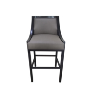 Chaise de bistrot contemporaine pour salle à manger d'hôtel commercial, tabouret de bar haut rembourré en tissu pour cuisine et salon