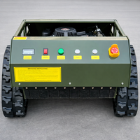 Mesin Pemotong Rumput Robot Mini Crawler Industri 12HP 4-Tak Berbahan Bakar Bensin, Dikendalikan Jarak Jauh untuk Memotong Rumput di Kebun
