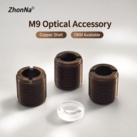 Support de lentille de focalisation laser ZhonNa M9, coque en cuivre avec lentille en verre asphérique de 6 mm pour module laser, accessoires optiques, vente OEM