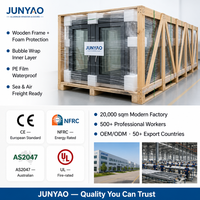 Fenêtre à battant en alliage d'aluminium étanche JUNYAO Factory Pool House 5+27A+5 Low-E insonorisée à rupture de pont thermique Energy Star CE OEM