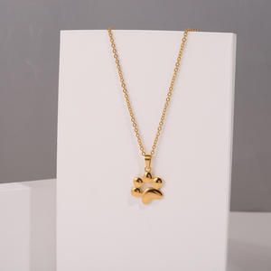 Collier personnalisé avec patte de chat gravée, en acier inoxydable avec nom gravé au laser, bijoux de mode pour amoureux, cadeau personnalisé - Product Image 3