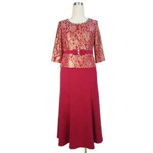 Mature Women Lace Wedding Bridesmaid Dress - Product Image 3