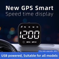 Compteur de vitesse GPS d'affichage tête haute HUD universel Portable pour voitures OBD2 Bluetooth température de l'eau pour ordinateur de conduite