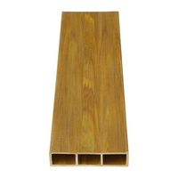 Papel pintado superficie partición tubo de madera cuadrado Wpc museos tubo de madera hueco tubo de madera