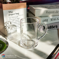 Mug à bière incassable et réutilisable de 420 ml, mug en plastique pour fête, 14 oz, en polycarbonate/Tritan/AS pour la bière