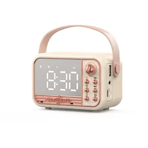 Wireless Bluetooth speaker Retro Mini Portable clock card desktop speaker Creative gift S11