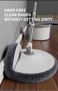 OEM/ODM <span class=keywords><strong>Cubo</strong></span> de fregado giratorio de 2.5L <span class=keywords><strong>con</strong></span> sistema de separación de agua autolimpiante Turbo Scrubbing, plato plegable y movilidad de 4 <span class=keywords><strong>ruedas</strong></span> - Product Image 2