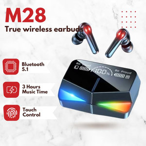 หูฟังไร้สาย Super Bass True TWS รุ่น M28 สำหรับเล่นเกมส์ แบบแฮนด์ฟรี พร้อมระบบตัดเสียงรบกวน ANC - Product Image 2