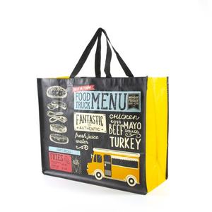 Sacs fourre-tout laminés imperméables personnalisés avec logo d'usine, grande capacité, sacs de shopping robustes en PP non tissé - Product Image 1