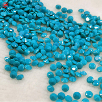 Redeleaf Synthétique 5a Vente en gros 1-8mm Pierre précieuse en vrac Ronde Turquoise verte Cire de coulée Nano Gemme